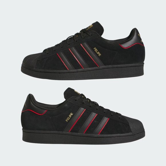 Adidas Superstar ADV X Felipe Gustavo - JR7831 2025 BLACK SUEDE MENS 10 NEW - Picture 16 of 16